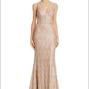 AQUA sequined mermaid gown